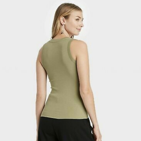 A new day womens slim fit scoop neck tank top olive green - Picture 3 of 8